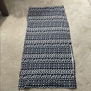 LOFT White Maxi Pencil Skirt with Slit